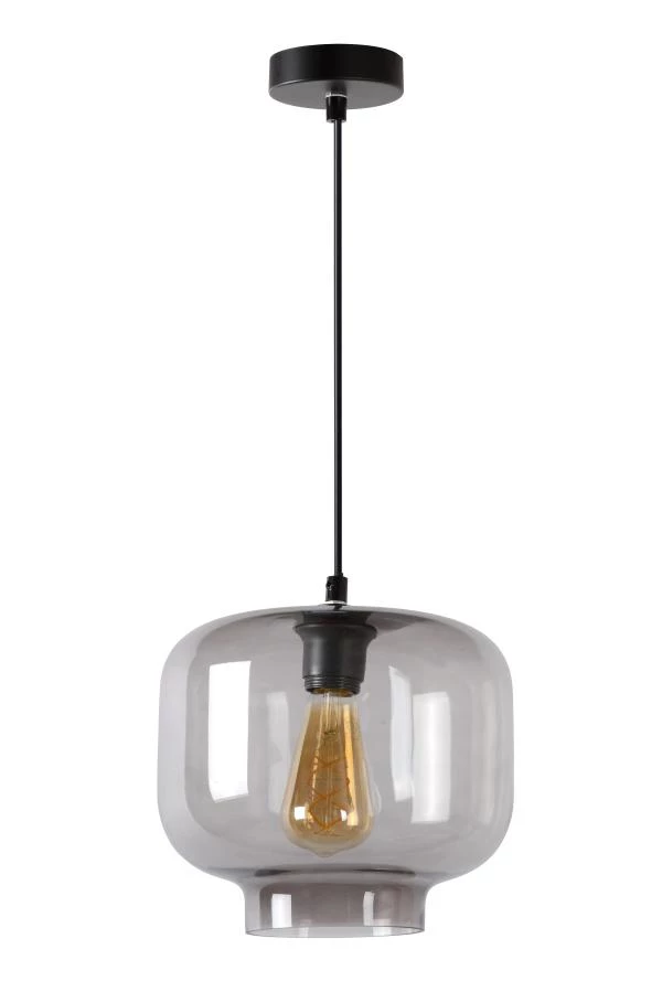 Lucide MEDINE - Hanglamp - Ø 25 cm - 1xE27 - Fumé - uitgezet